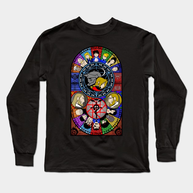 Fullmetal Alchemist Stained Glass Long Sleeve T-Shirt by KewlZidane